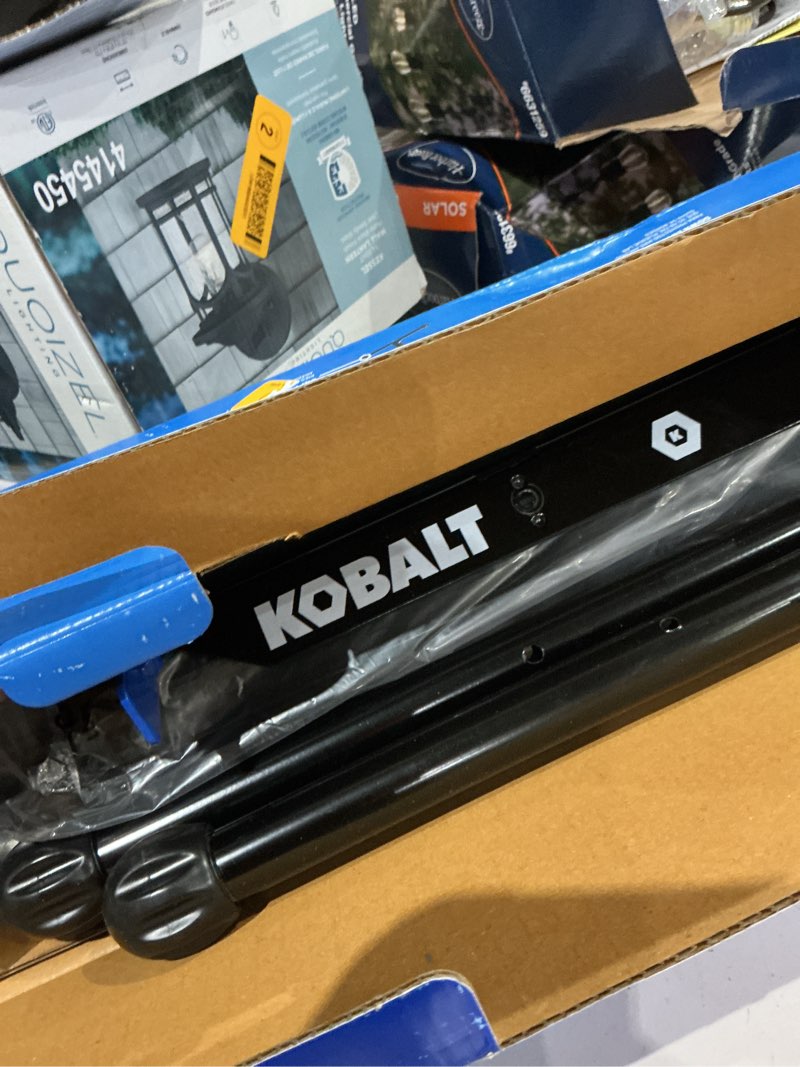 Condition photo showing As Is for kobalt 28 in to 43 in steel adjustable roller stand