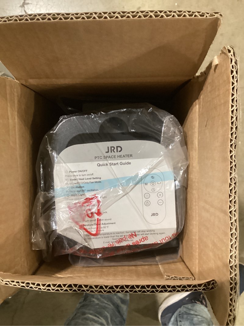 Condition photo showing New/Like New for Space Heater Indoor Use, JRD 24" Fast Electric Heater with Remote, Thermostat, NightLight, 4 Mode, 80° Oscillating, Timer, Safe Protection, 1500W Portable Heater for Large Room Bedroom Office Garage