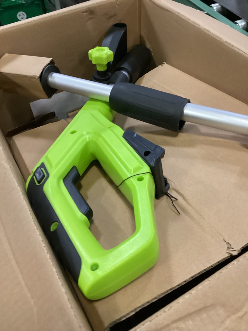 Condition photo showing Good Condition for SnapFresh 20V Cordless Snow Shovel, 12” Electric Snow Thrower Kit w/Adjustable Handle & Directional Plate, Lightweight Battery-Powered Snow Blower for Driveway, 4.0Ah Battery & Fast Charger Included Green