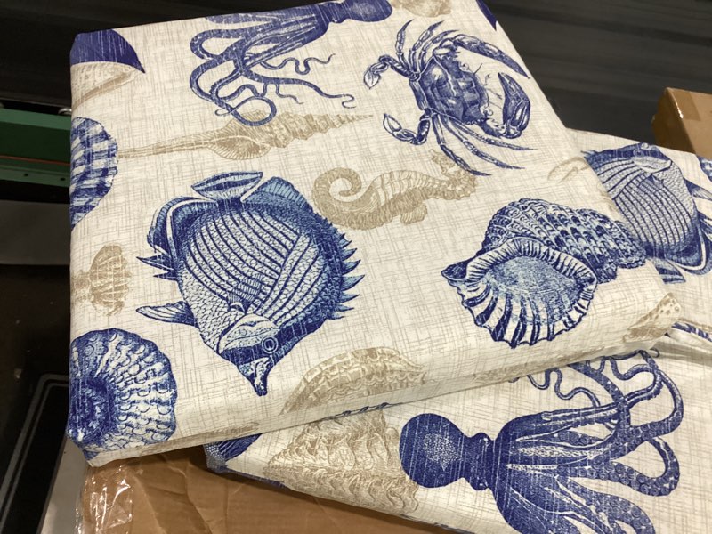 Set of 1 ocean theme patio chair cushions 