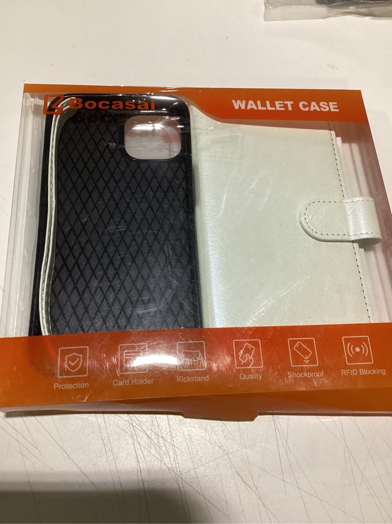 Bocasal Detachable Wallet Case for iPhone 13 RFID Blocking Card Slots Holder Premium PU Leather Magn