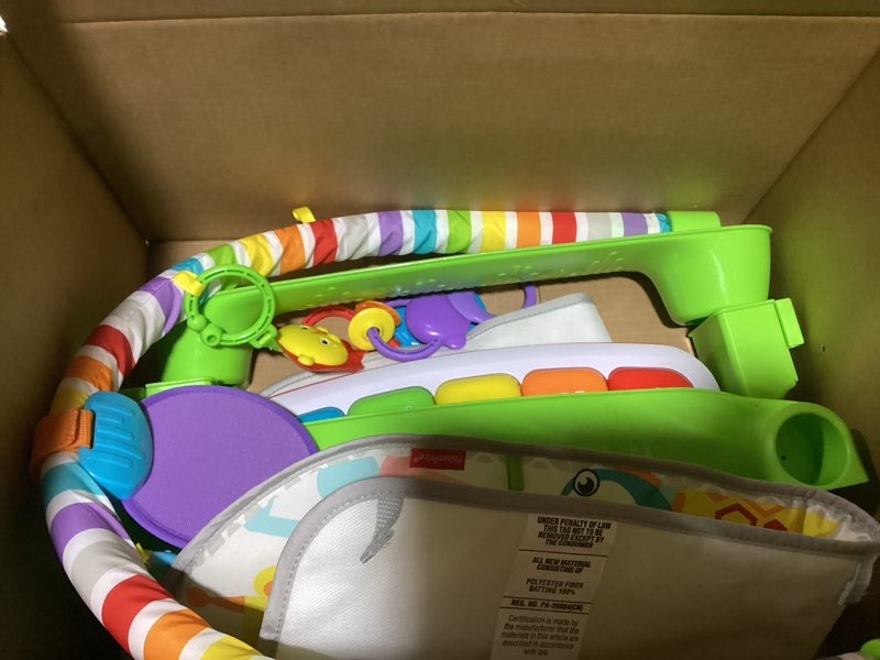 Condition photo showing Good Condition for Fisher-Price Baby Playmat Deluxe Kick & Play Piano Gym for Learning & 2 Maracas Soft Rattles for Newborn to Toddler Play Ages 0+ Months Green