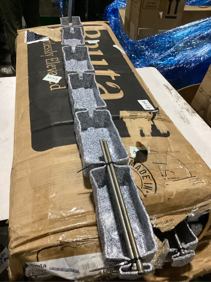 Condition photo showing Good Condition for beuta landscape edging | garden edging border | faux stone bricks for lawn edging, flower beds, pathways & yard edging– 10 packs | each section has 6 bricks 48"l x 4"w x 2.25"h | 30 spikes |greystone 10-pack (40 ft) greystone