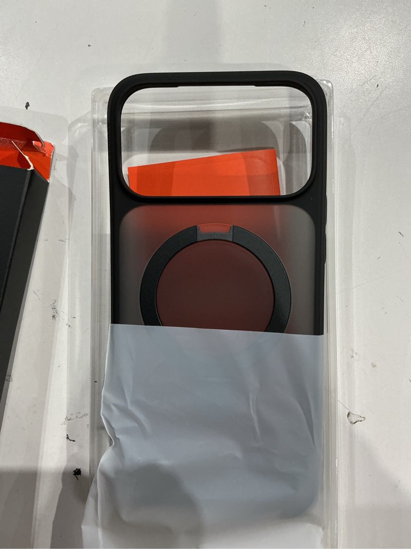 Condition photo showing Good Condition for torras ostand magnetic for iphone 17 pro max case, fit for magsafe, sturdy stand, military grade drop tested, camera control, translucent slim soft edge case for iphone 17 pro max 6.9", black black iphone 17 pro max