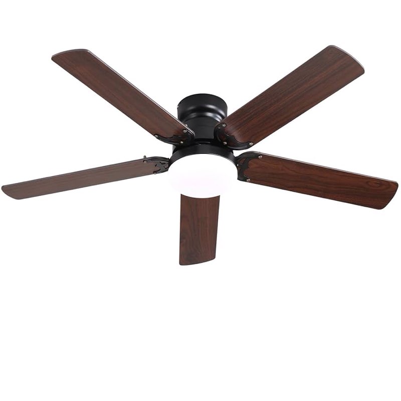 Derick 42'' 5 - Blade Nickel sand Modern Ceiling Fan with LED Light and Remote Control