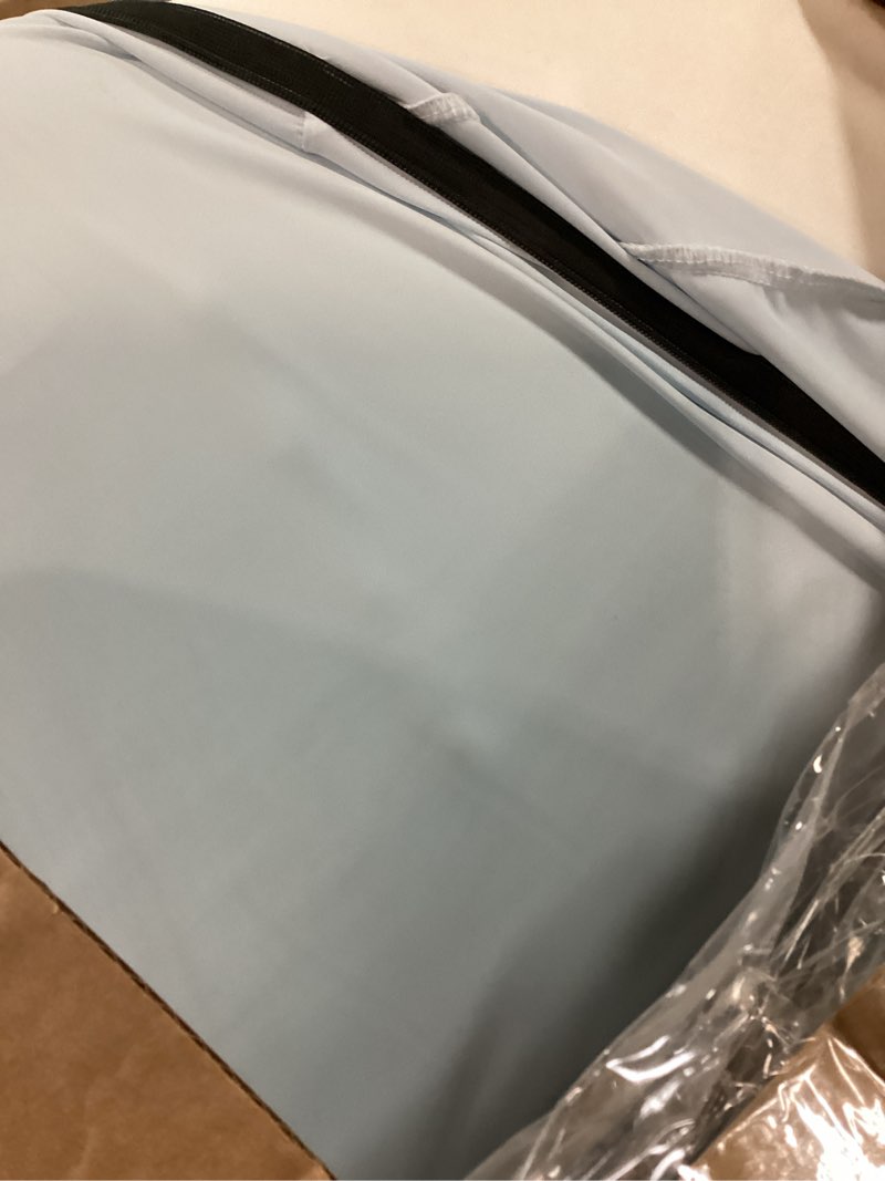 Condition photo showing Good Condition for wedge pillow for couples intimacy, spine & hip alignment sex position cushion, memory foam lift pillow for adult bed, lounge & relaxation, comfort support for back, waist & posture blue