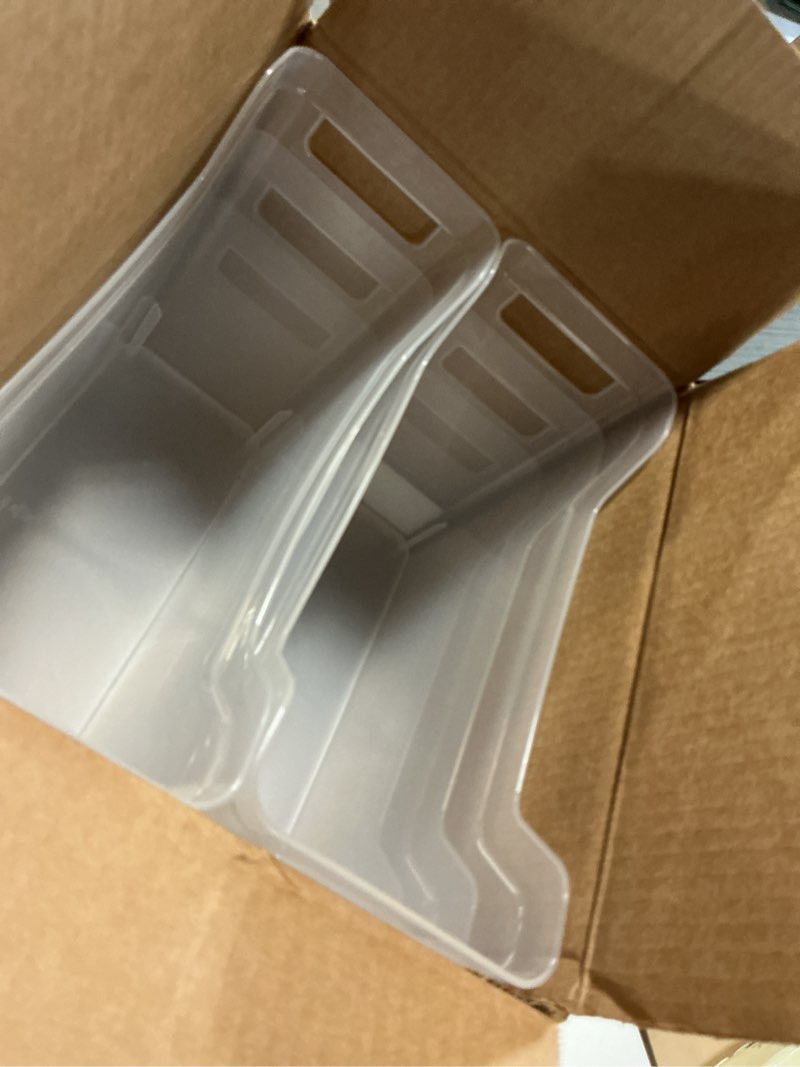 Condition photo showing Good Condition for Sterilite Narrow Shelf Home Storage Organizing Plastic Container, 6 Pack