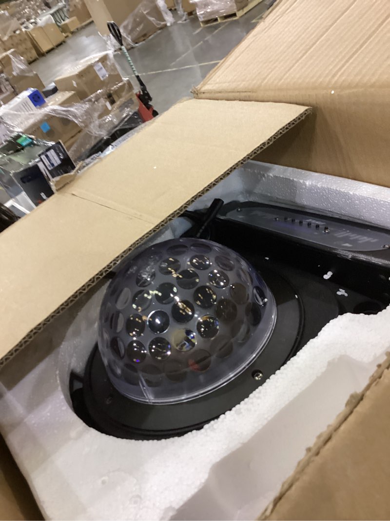 Condition photo showing As Is for Pyle Wireless Portable PA Speaker System - 700 W Battery Powered Rechargeable Sound Speaker and Microphone Set with Bluetooth MP3 USB Micro SD FM Radio AUX 1/4" DJ lights - For PA / Party Basic Karaoke Speaker System