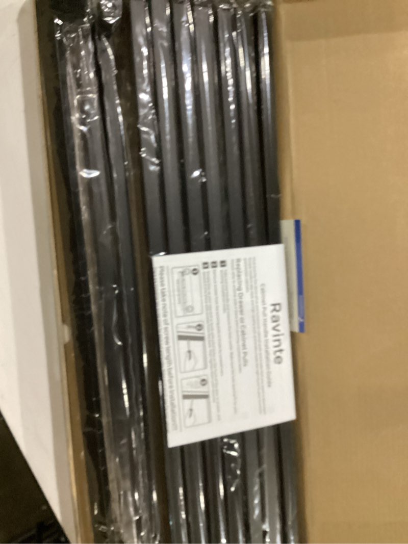 Condition photo showing New/Like New for Ravinte 10 Pack 18 Inch Square Cabinet Handles Matte Black Drawer Pulls Kitchen Hardware 10 18-1/2 Inch (18 Inch Hole Center)