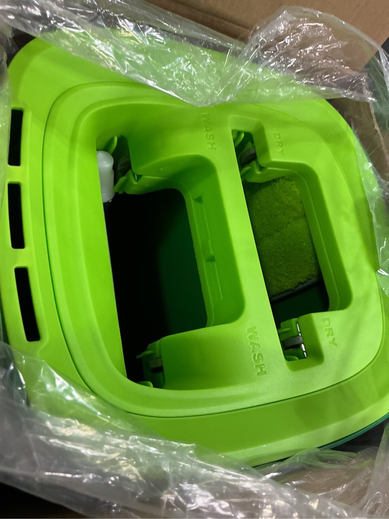 Condition photo showing Good Condition for Libman Rinse 'n Wring Mop and Bucket System, Microfiber Dry Wet Mop for Floor Cleaning, Hardwood, Laminate, Tile Cleaner, Dual Chamber Bucket Design, 2 Total Refill Replacement Head Pads 2 Pads