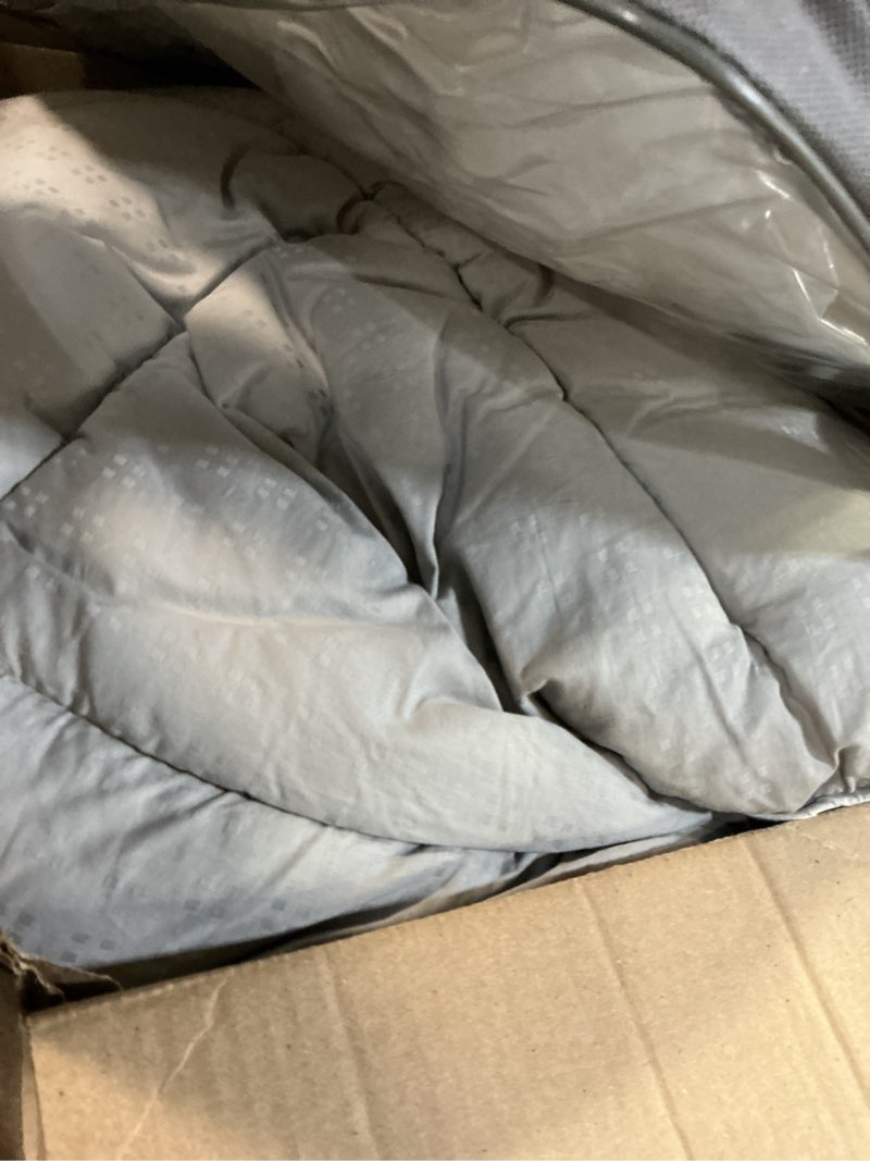 Condition photo showing Good Condition for circleshome grey futon mattress toppers with anti-slip anchors - futon cover filled with plush down alternative fill - full size futon cover is soft, comfortable and allergy free (size: 54 x 75 x 2) full gray