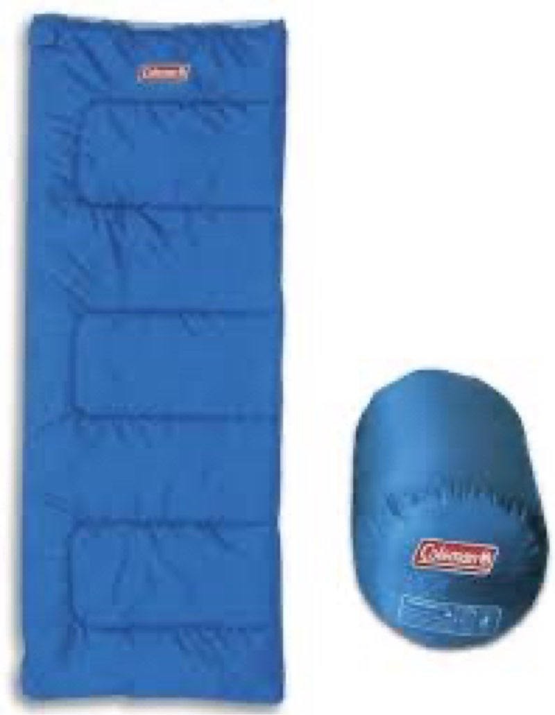 coleman sun ridge 40°f cool-weather sleeping bag, lightweight adult sleeping bag with soft trim & draft tube, machine washable pfas-free