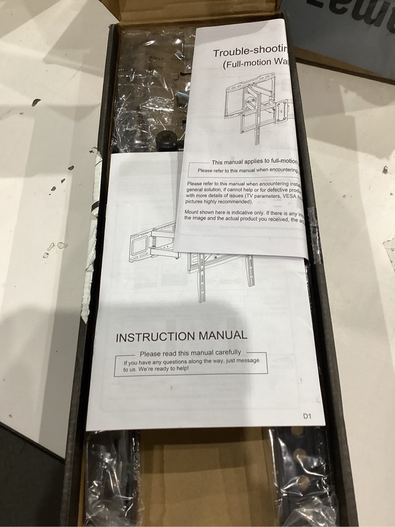 Condition photo showing Good Condition for USX MOUNT Full Motion TV Wall Mount for Most 32-70 inch TVs up to 99 lbs, Wall Mount Bracket with Dual Articulating Arms, Swivel, Tilt, Max VESA 400x400mm, TV Mount Fits 12”/16” Wood Studs 32-70 inch, 99 lb