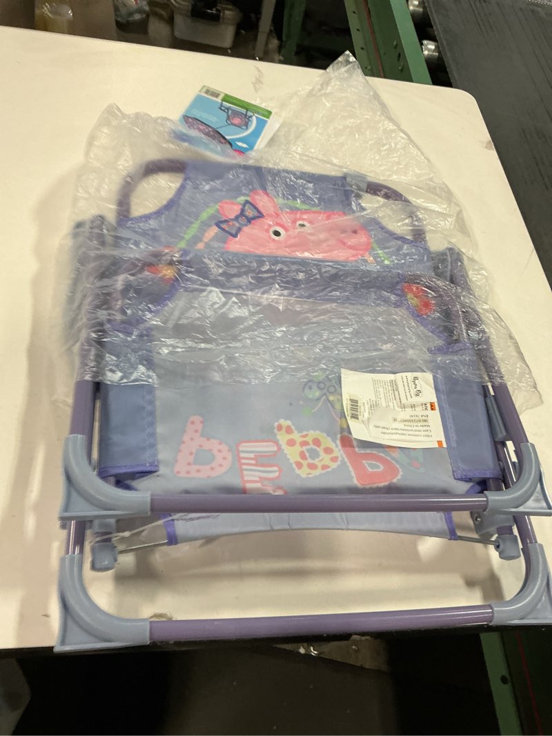 Condition photo showing As Is for Idea Nuova Kids Outdoor Beach Chair with Umbrella, Peppa Pig, NK570426