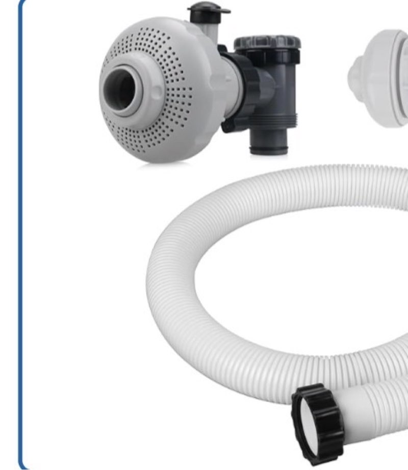 12355 Large Inlet Air Nozzle & Pool Plunger Valve with 1.5" Diameter Accessory Pool Pump Hose for Intex Above Ground Pool and Pool Pump, Pool Filter Pump On Off Plunger Valve & Strainer Grid Nozzle