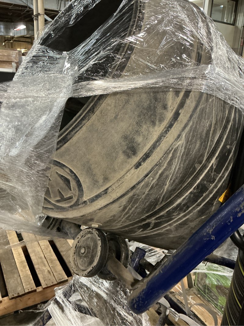 Condition photo showing As Is for kobalt 4-cu ft 0.5 -hp concrete mixers