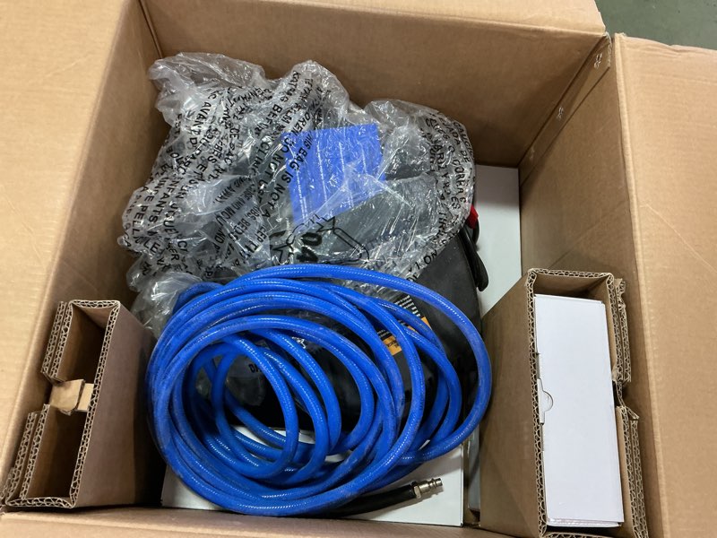 Condition photo showing Good Condition for Kobalt 6-Gallon Portable Electric 150 PSI Pancake Air Compressor with Accessories Included