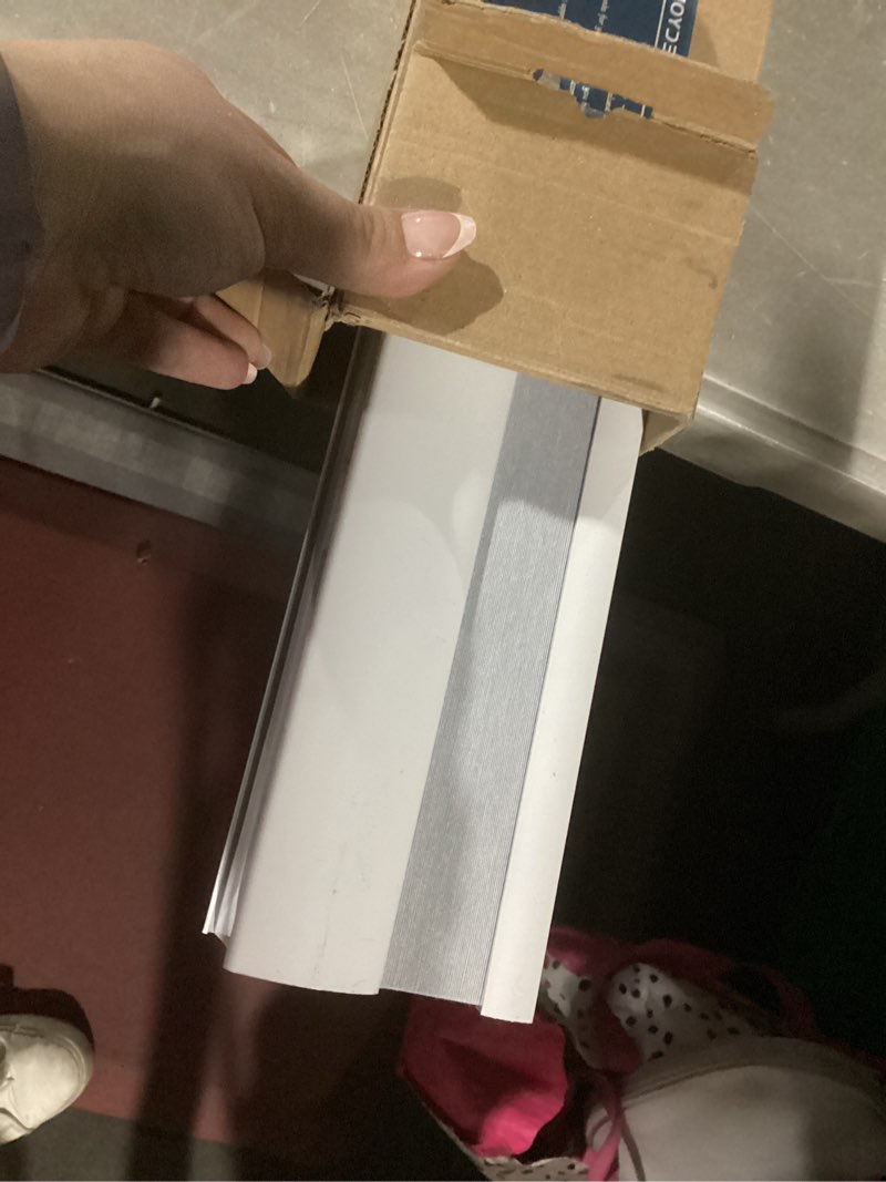 Condition photo showing Good Condition for Joydeco Cellular Shades Cordless, Blackout Shades Cellular Blinds for Indoor Windows, Blackout Blinds Honeycomb Blinds Window Shades for Thermal Insulated Noise Reduction (White, 27" W x 48" H) A - White 27"W x 48"H