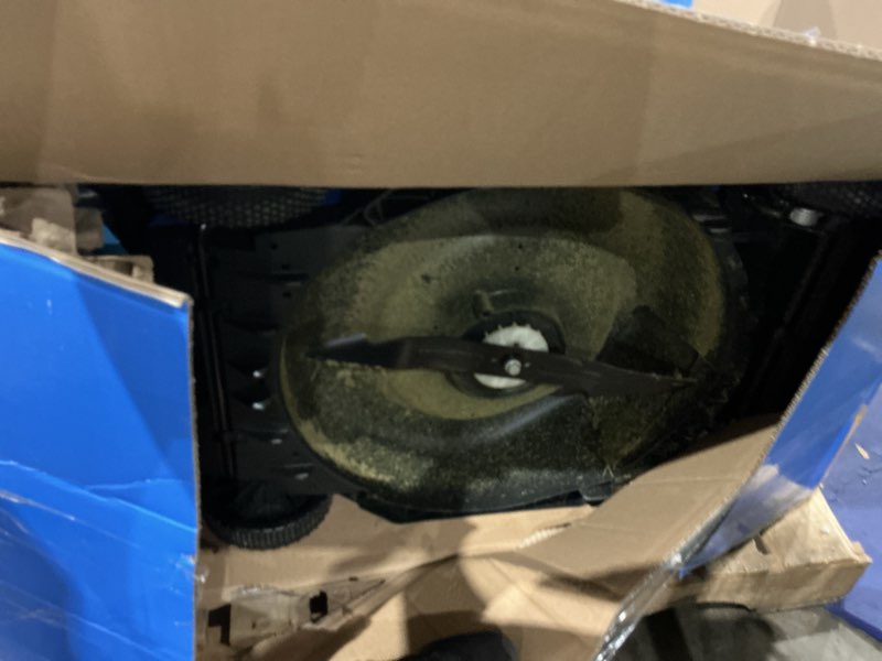 Condition photo showing As Is for kobalt 40-volt 21-in brushless battery push lawn mower 6 ah (battery and charger included)