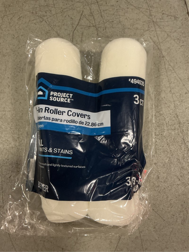 Condition photo showing New/Like New for blue hawk 3-pack 9-in x 3/8-in nap woven synthetic blend paint roller cover
