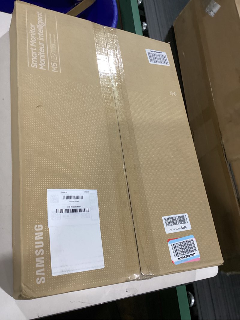 Condition photo showing As Is for Samsung 27-Inch M5 (M50F) Series FHD Smart Monitor with Streaming TV, Speakers, HDR10, Gaming Hub, Multiple Ports, Workout Tracker, Vision Accessibility Tools, Black, LS27FM502ENXZA
