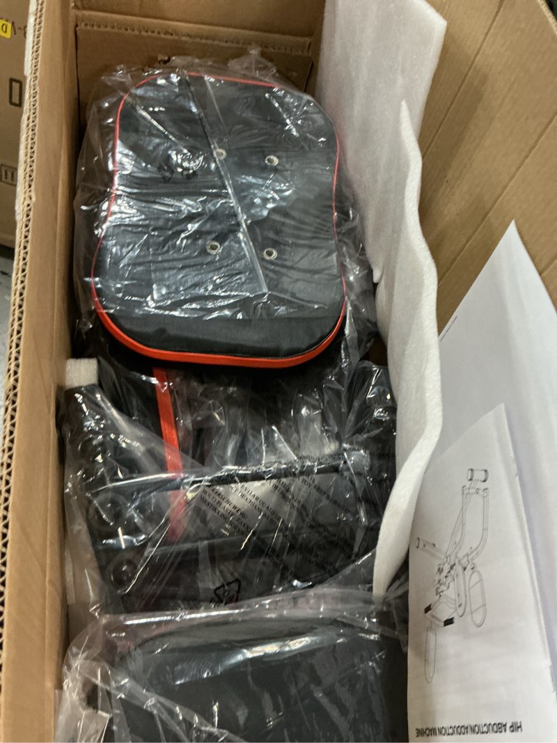 Condition photo showing New/Like New for hxd-ergo hip abductor/adductor machine for home gym, 6-level glute machine & thigh workout equipment, booty builder with plush padding, compact leg exercise euipment for women & men orange