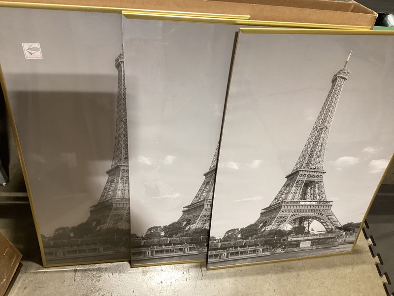 Condition photo showing As Is for upsimples 24x36 poster frame gold 3 pack, scratch-proof picture frames 24 x 36 for photo gallery - slide-in strips, horizontal or vertical wall mounting gold 24x36
