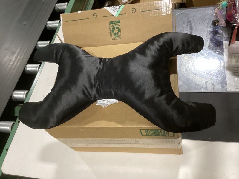 Condition photo showing Good Condition for save my face!" la petite pillow (black, satin) black satin