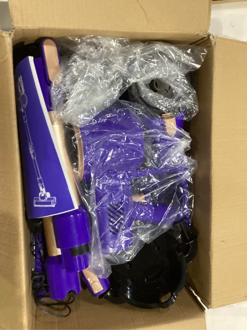 Condition photo showing Good Condition for Cordless Vacuum Cleaner, 180° Bendable Wand Stick Vacuum Cleaners with LED Touch Screen, 8-in-1 Lightweight Rechargeable Vacuum with 1.5L Dust Cup for Home Hard Floor Low-Pile Carpet Blue