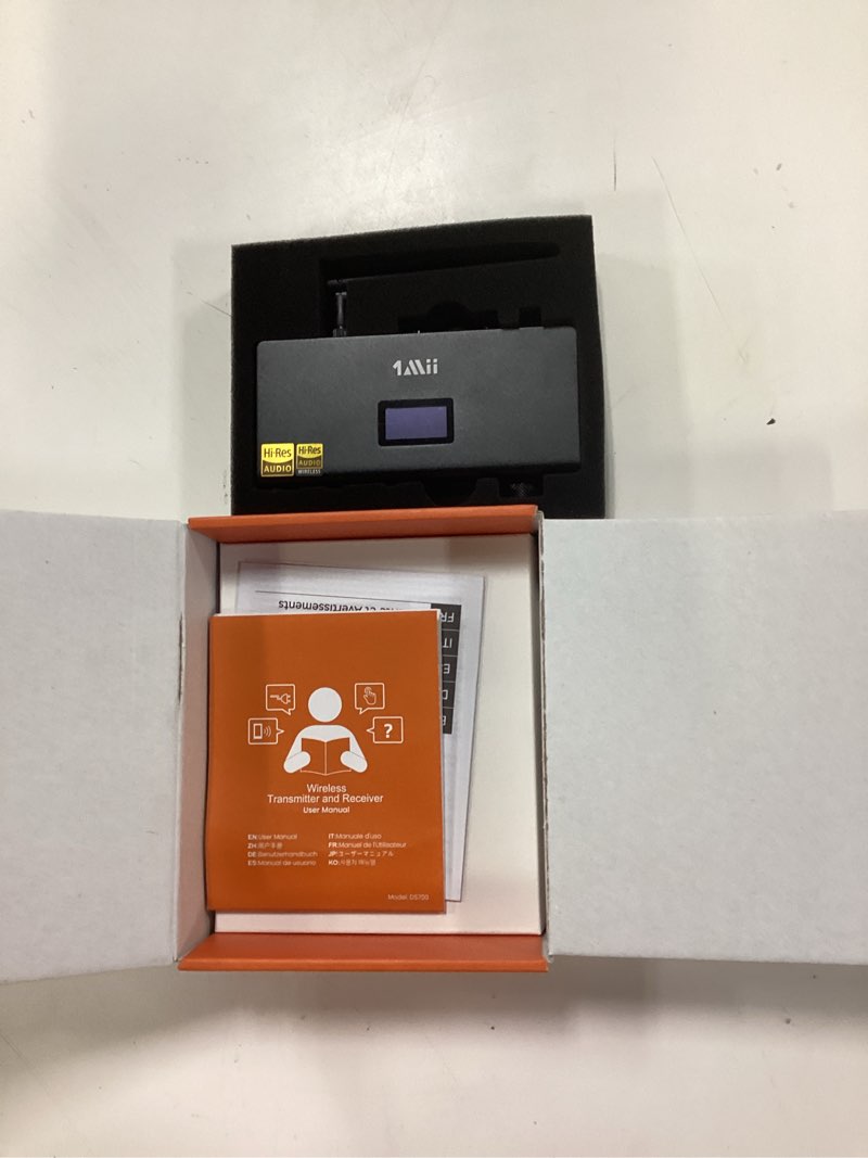 Condition photo showing New/Like New for 1mii ds700 hifi bluetooth audio transmitter receiver for tv, long range wireless adapter with audiophile dac, ldac/aptx hd/aptx ll, oled display, optical & coaxial input/output, rca output only