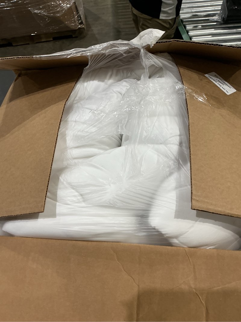 Condition photo showing As Is for coonp king mattress topper, extra thick pillowtop, cooling plush mattress pad cover cotton top bed topper protector with 8-21 inch deep pocket white king