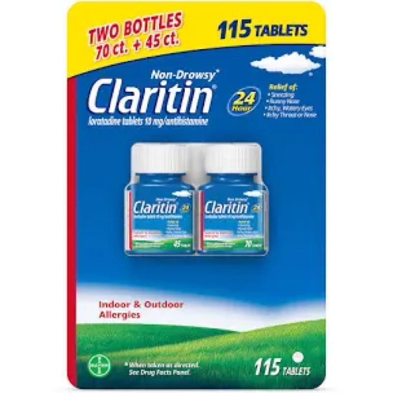 Claritin 10 Mg Non-drowsy 24 Hr Tablet 45 + 60 Count (Combo Pack)