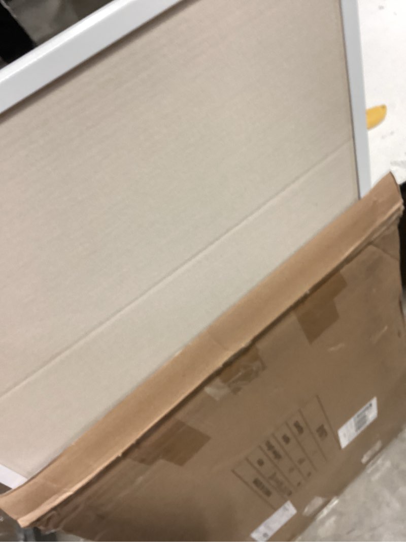 Condition photo showing Good Condition for MaxGear Double-Sided Linen & Cork Board, 30" x 20" Large Bulletin Boards with White Frame, Picture Display Corkboards for Wall Decor, Vision Board for Office, School, Home Cork & Linen-1 Pcs 30" x 20"