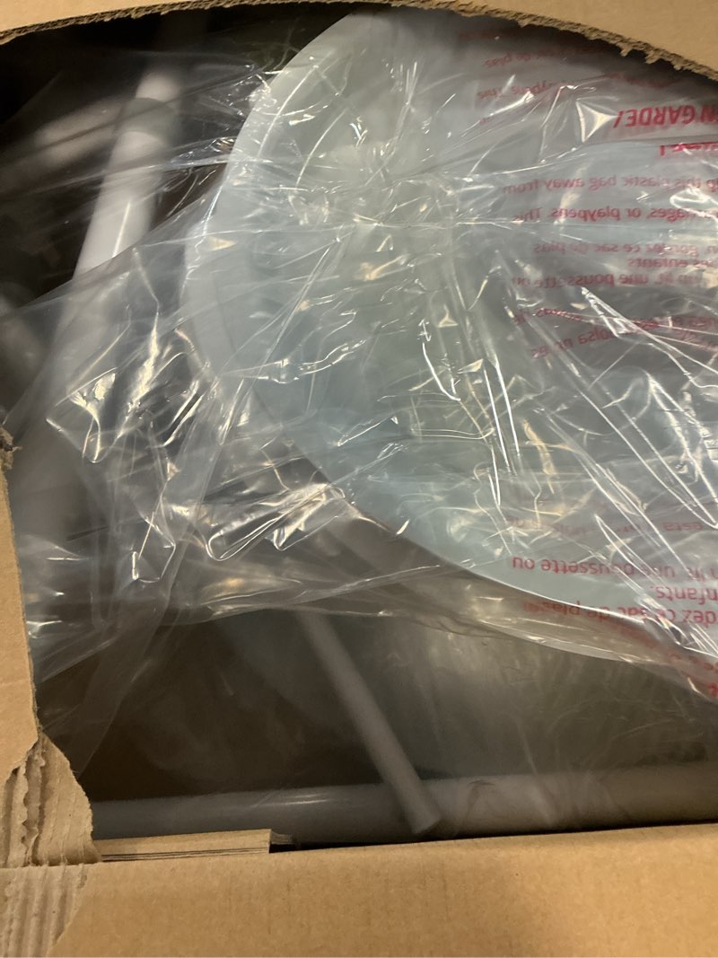 Condition photo showing New/Like New for medline 3-in-1 steel bedside commode, elongated seat, sturdy folding frame, 7.5 qt. bucket, 350 lb. weight capacity, clip-on seat, easy cleaning, tool-free assembly, gray