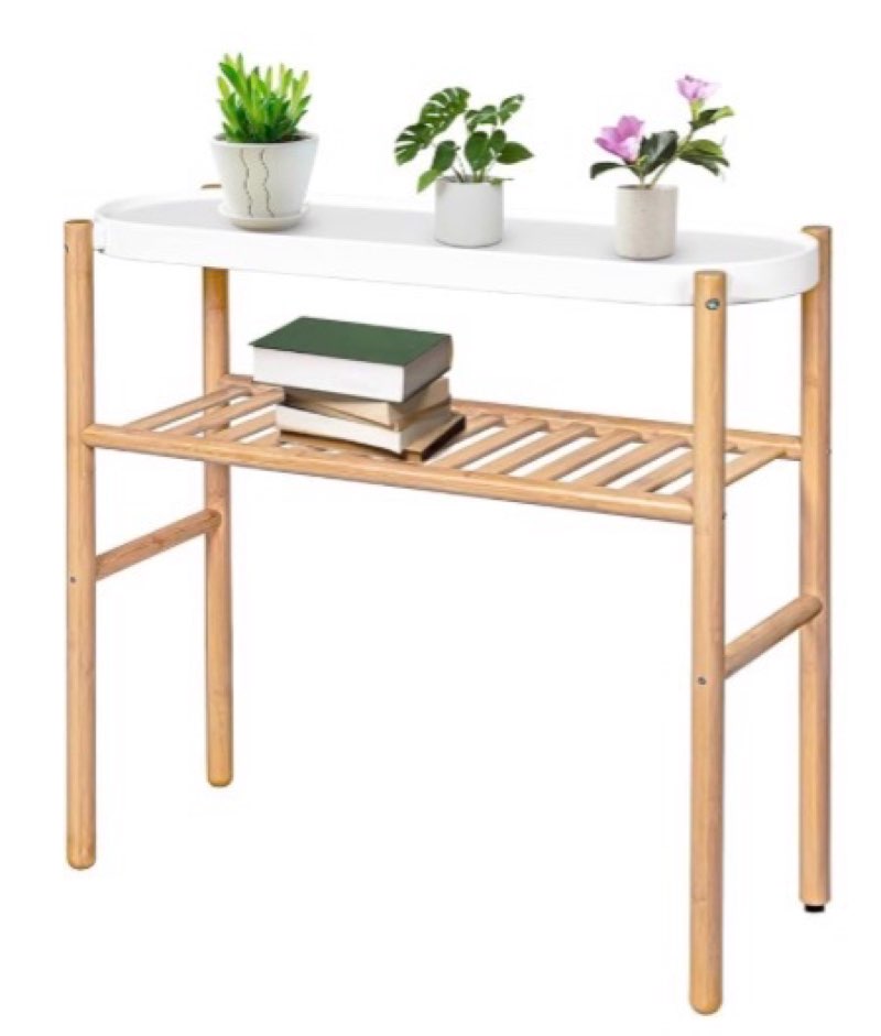 APRTAT 2 Tier Plant Stand Rack with Storage, Bamboo Plant Stands Indoor for Multiple Plants Corner Plant Stand | Planter Stand | Plant Rack | Indoor Wood Plant Stands