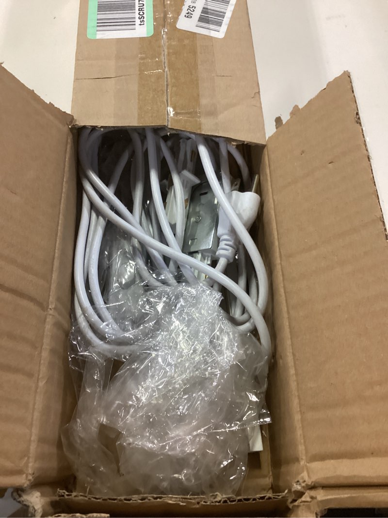 Condition photo showing Good Condition for Plug in Track Lighting with Power Cord, 6-Light GU10 Track Lighting Kit with 6.6FT H Type Track Lighting Rails, Modern Kitchen LED Track Lighting Fixtures Ceiling Spot Light, White (No Bulbs) White 6 Lights