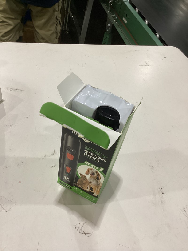 Condition photo showing Good Condition for whisper quiet dog nail grinder with 4 led lights, safe & stress-free for sensitive dogs cats of all breeds & sizes, 3 grinding bits, 3-speed, pet nail trimmers, rechargeable painless grooming kit black