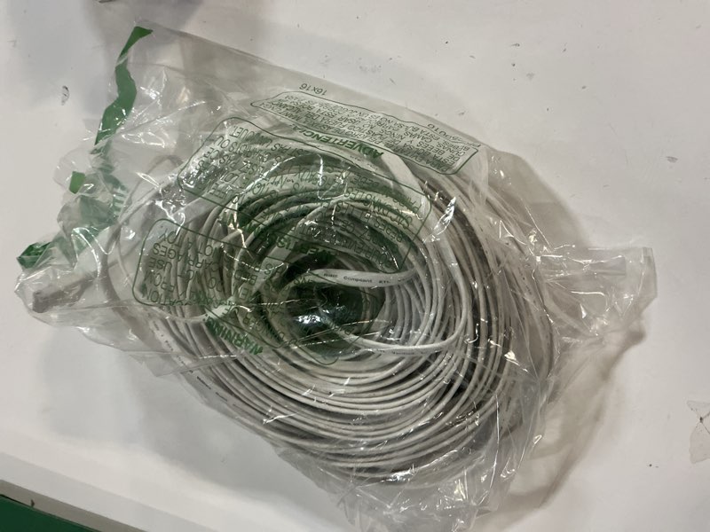 Condition photo showing Good Condition for Jadaol Cat 6 Ethernet Cable 150 ft (45.72m), 10Gbps Support Cat8 Cat7 Network, Flat RJ45 LAN Patch Cable, High-Speed Internet Cable for Router, Modem, Switch, Gaming Consoles, Streaming Devices, White 150ft Flat White