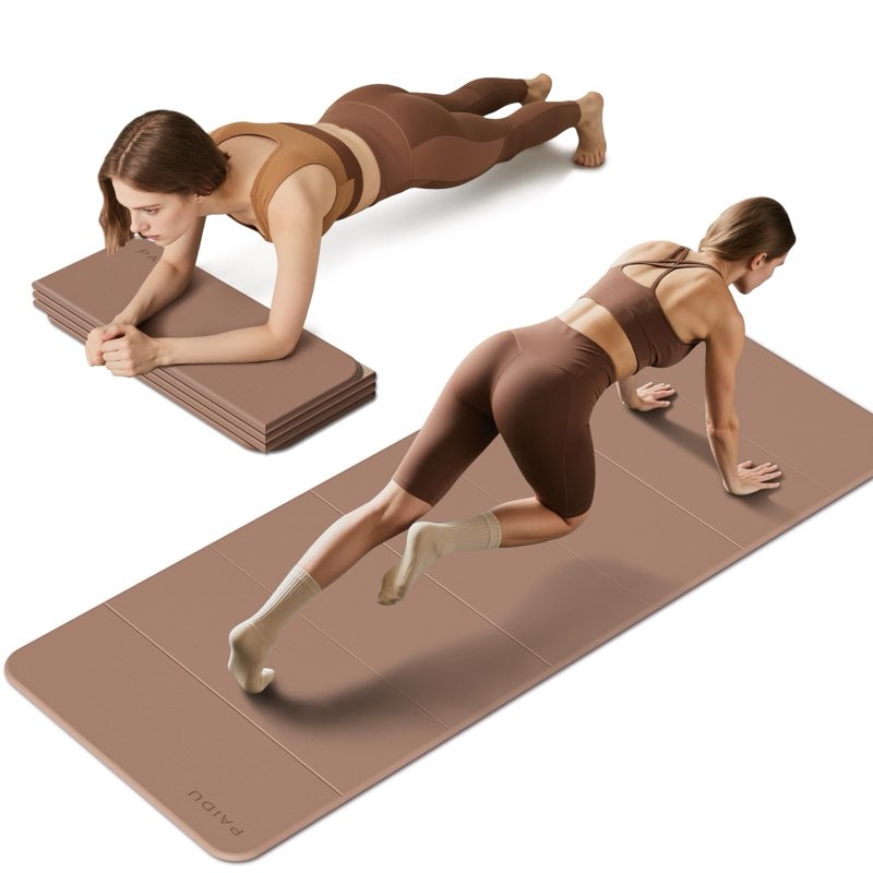 paidu foldable yoga mat 10mm thick non-slip tpe portable fitness mat