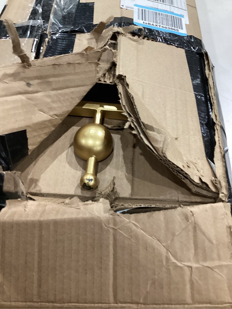 Condition photo showing As Is for Black Arched Mirror for Narrow Space Home Decor, Metal Rectangle Frame with Rounded Corners Mirror for Ling Room Enterway 9\" X 36‘ Black-1pack 9X36“