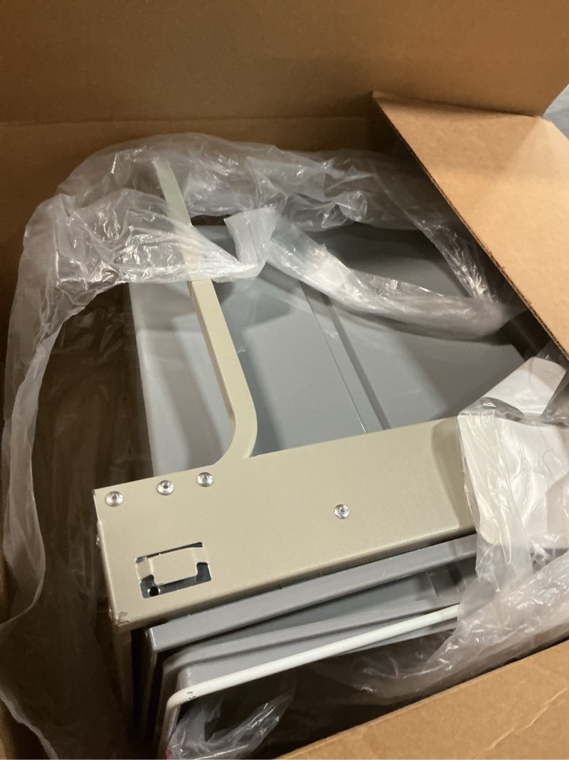 Condition photo showing As Is for MYOYAY Double Pull Out Under Cabinet Trash Can with Lid 10L + 20L (8 Gallon) Kitchen Cabinet Garbage Can Sliding Out Under Counter Waste Bin, 30 Liters 30L