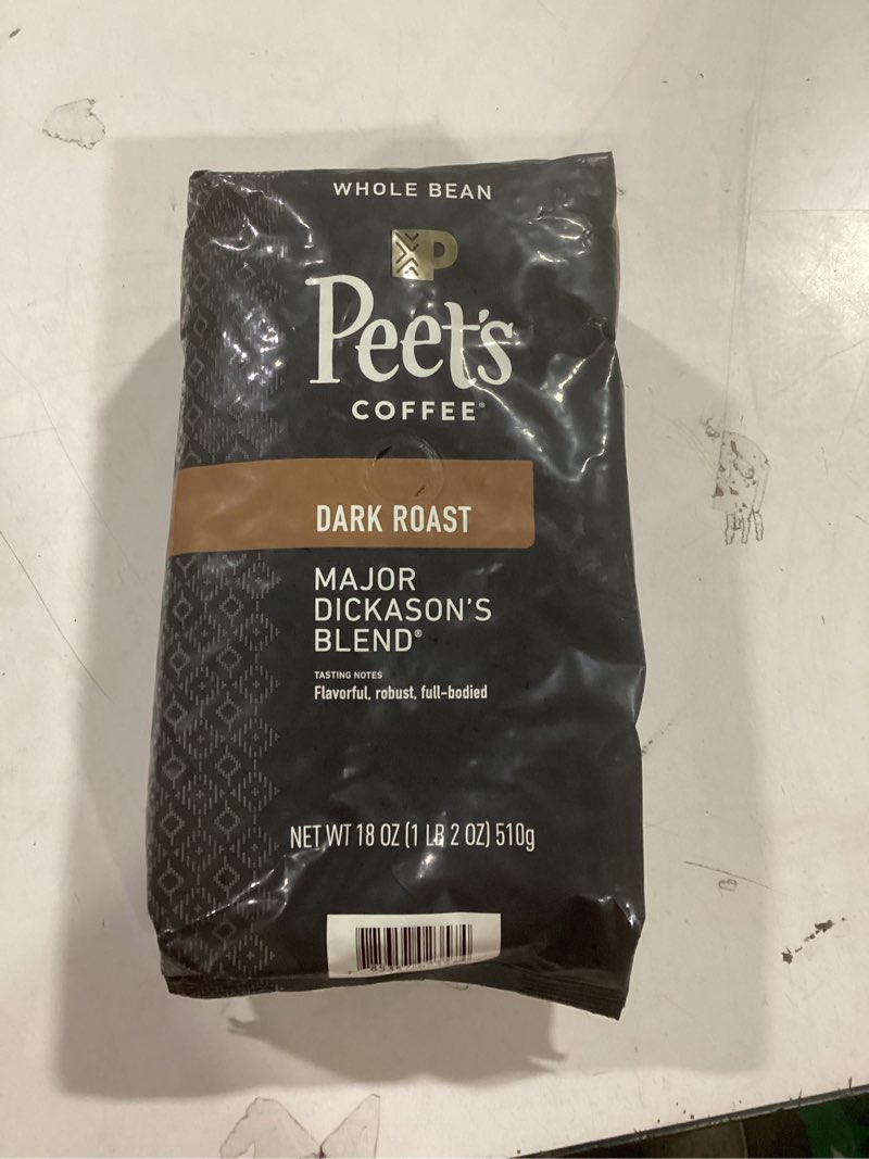Condition photo showing New/Like New for Peet's Coffee, Dark Roast Whole Bean Coffee - Major Dickason's Blend 18 Ounce Bag Major Dickason's Blend 18 Ounce (Pack of 1)