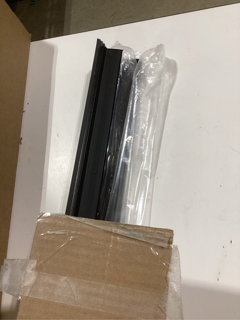 Condition photo showing Good Condition for 32 Inch Black, Adjustable Double Bubble Door Sweep for Exterior Doors, Under Door Seal with Drip Edge and Punched Drainage Channel, Pre-notched for Weatherstripping, Trim-to-Fit, Paintable Screw Cover