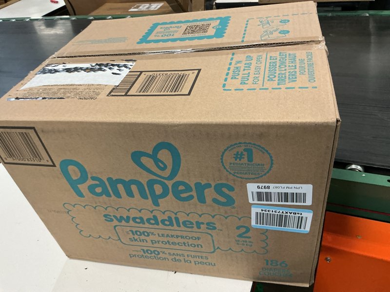 Condition photo showing New/Like New for pampers baby diapers - swaddlers - size 2, 186 count, ultra absorbent disposable infant diaper