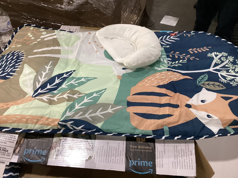 Condition photo showing As Is for Fisher-Price Baby Playmat Kick & Play Piano Gym with Musical and Sensory Toys for Newborn to Toddler, Navy Fawn