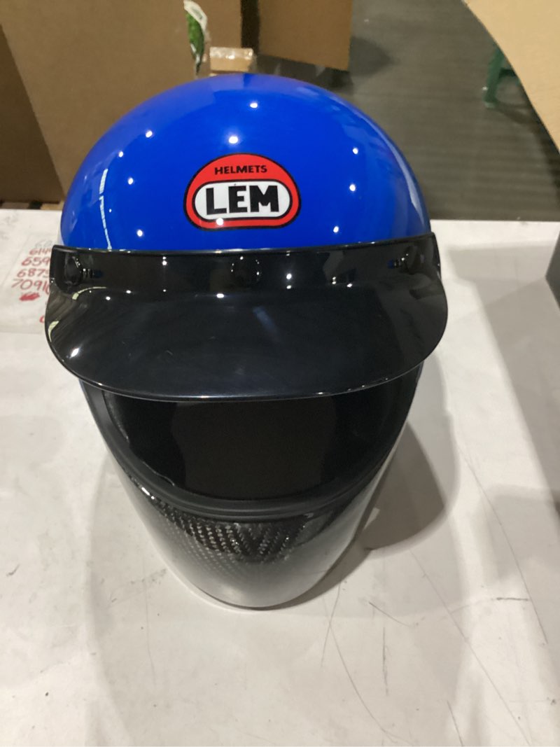 LEM Retro Motorcycle Helmets Carbon Fiber, Full Face Helmet DOT for Men Harley Cruiser, Motorcycle H