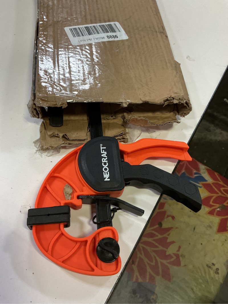 Condition photo showing Good Condition for quick release ratchet bar clamps for woodworking (2 pieces set 36'') - light duty adjustable one-handed clamp for woodworking & furniture manufacturing & assembly 36" 2pack