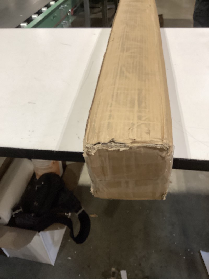 Condition photo showing New/Like New for lazblinds no tools no drill cordless bamboo roman shades, light filtering window treatment, roll up bamboo blinds for windows 40'' w x 64'' h, eastfield teak light filtering-eastfield teak 40" w x 64" h