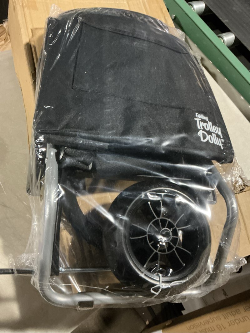 Condition photo showing Good Condition for dbest products trolley dolly black foldable shopping cart for groceries with wheels and removable bag and rolling personal handtruck standard cart black