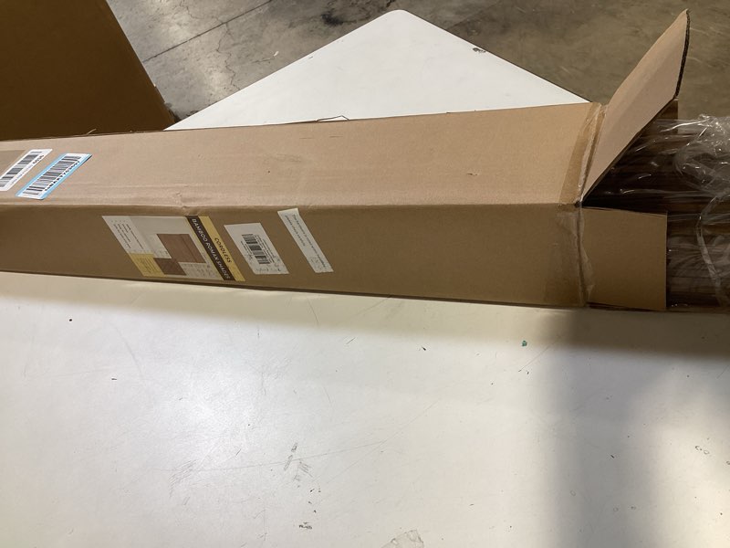 Condition photo showing New/Like New for cordless bamboo roman shades for windows, blinds size (26.5" w ×48" h) colour (highfield teak) highfield teak 26.5" w × 48" h